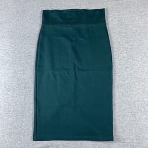 A2Y Skirt Womens Small‎ Green High Waist Bodycon Pencil Midi Stretchy Knit